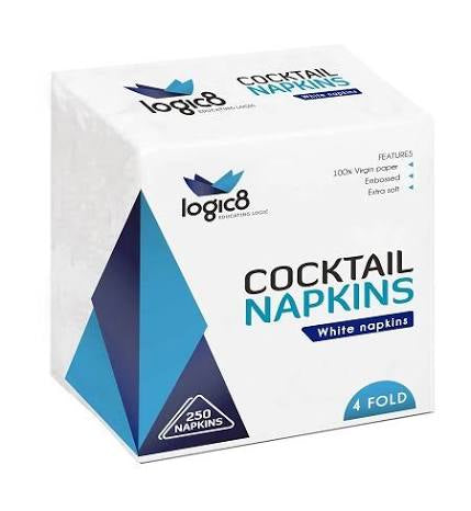 Bar Cocktail Napkins 2-Ply 24x24cm - Pack of 250