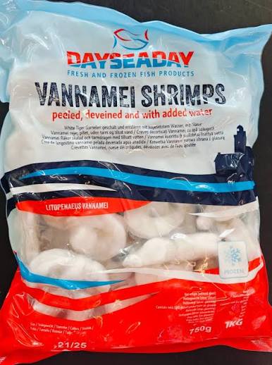 Peeled & Deveined Vannamei Prawns (13/15) – 1kg Frozen
